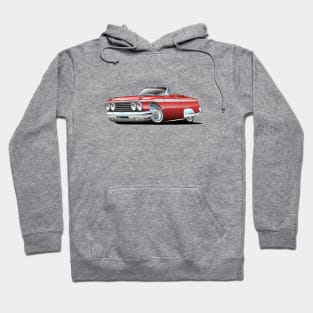 Classic Sixties American Convertible Muscle Car Cartoon Hoodie